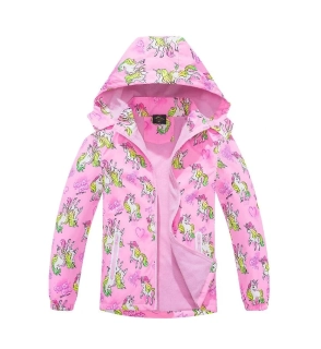 Dívčí šusťáková bunda zateplená Kugo B2990 růžová