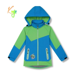 Chlapecká softshellová bunda zateplená Kugo HK5603 zelená / modrá