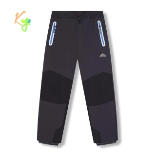 Chlapecké softshellové kalhoty zateplené Kugo HK5626 tm. šedé