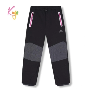 Dívčí softshellové kalhoty zateplené Kugo HK5626 černé