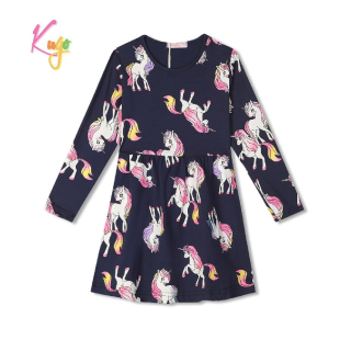 Dívčí šaty dl.r. Kugo HC9358, tmavě modré