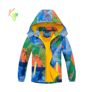 Chlapecká šusťáková bunda zateplená Kugo B2993 mix barev / oranžový zip
