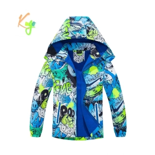 Chlapecká šusťáková bunda zateplená Kugo B2993 mix barev / modrý zip