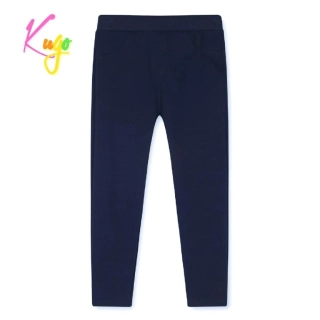 Dívčí zateplené legíny Kugo WL0932, tmavě modré