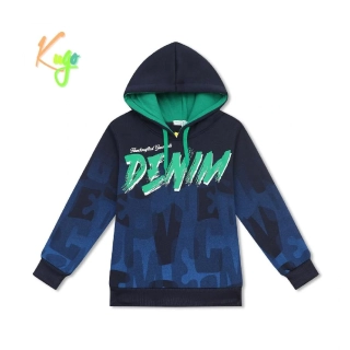 Teplá chlapecká mikina s kapucí Kugo FM0365, tmavě modrá