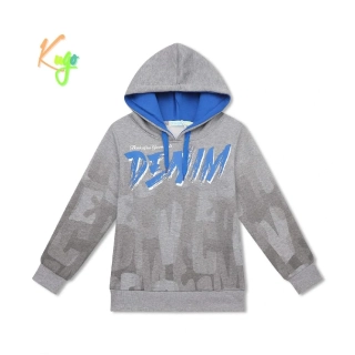 Teplá chlapecká mikina s kapucí Kugo FM0365, šedá