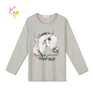 Dívčí tričko dl.r. Kugo FT1215, šedé