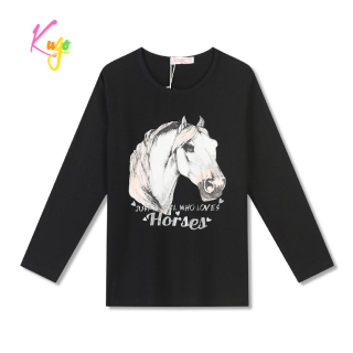 Dívčí tričko dl.r. Kugo FT1215, černé