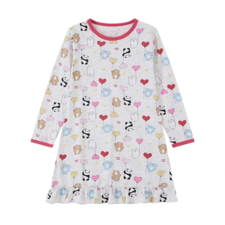 Dívčí noční košilka dl.r. Wolf S2483 šedý melír