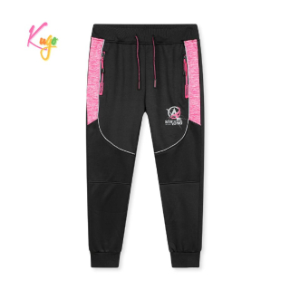 Teplé softshellové tepláky dívčí Kugo GK8651 černé