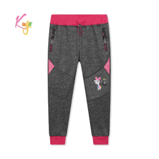 Teplé softshellové tepláky dívčí Kugo GK8636 šedý melír