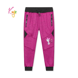 Teplé softshellové tepláky dívčí Kugo GK8636 růžové