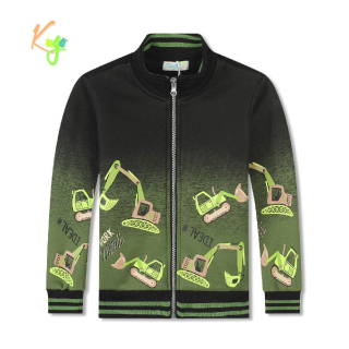 Teplá chlapecká mikina Kugo FM0363 černá / zelená