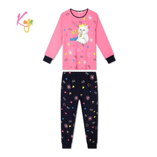 Dívčí pyžamo Kugo MP5863 růžová / tmavě modrá