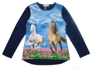 Dívčí tričko dl.r. Kugo DT9361 tmavě modré