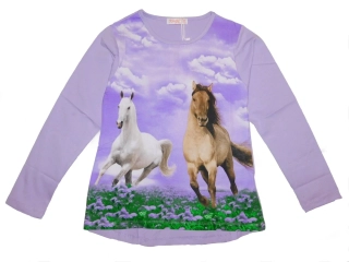 Dívčí tričko dl.r. Kugo DT9361 fialové