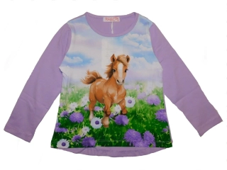 Dívčí tričko dl.r. Kugo DT9360 fialové