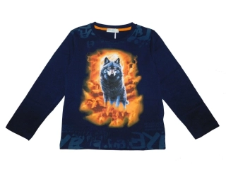 Chlapecké tričko dl.r. Kugo DT9367 tmavě modré