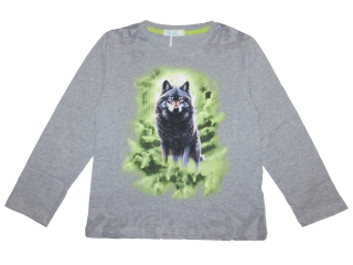 Chlapecké tričko dl.r. Kugo DT9367 šedé