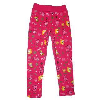 Dívčí zateplené legíny Kugo YL1088 růžové