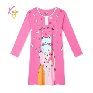 Dívčí noční košile dl.r. Kugo MC5857 světle růžová