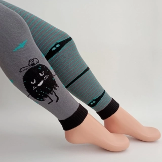 Chlapecké punčochové legíny Trepon Bubák zelené