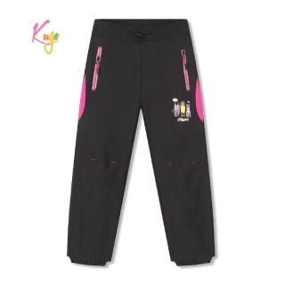 Dívčí softshellové kalhoty zateplené Kugo HK5055 tmavě šedé