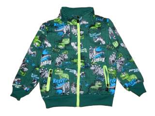 Teplá chlapecká mikina Kugo GM9778 zelená