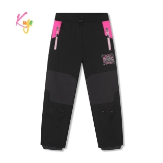 Dívčí softshellové kalhoty zateplené Kugo HK5059 černé
