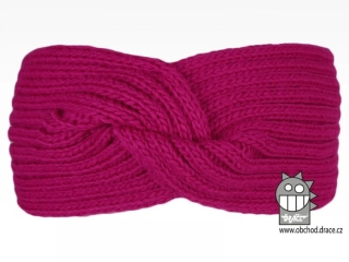 Čelenka pletená Dráče Twist - vzor 04 - fuchsiová