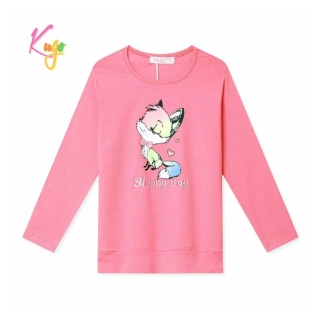 Dívčí tričko dl.r. Kugo HC9295 světle růžové