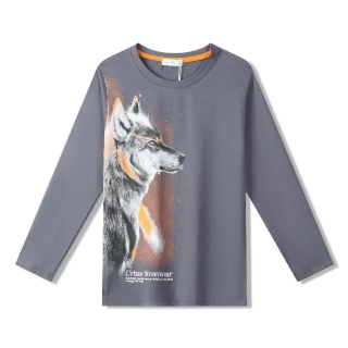 Chlapecké tričko dl.r. Kugo DT9368 tmavě šedé