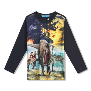 Chlapecké tričko dl.r. Kugo FM7072 tmavě modré