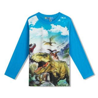 Chlapecké tričko dl.r. Kugo FM7072 modré