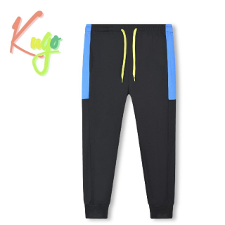 Chlapecké funkční tepláky Kugo WT7301B černá / modrý pruh