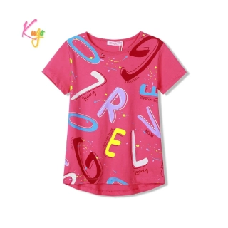Dívčí tričko kr.r. Kugo HC9335 sytě růžová