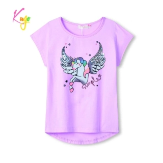 Dívčí tričko kr.r. Kugo KC9974 fialové