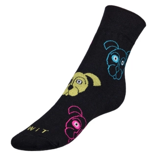 Bellatex Ponožky dětské Pes, černá