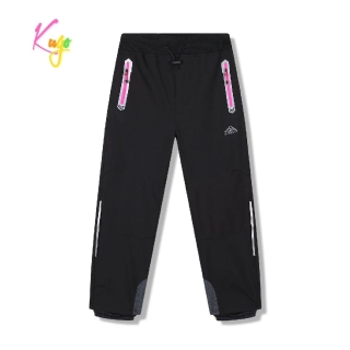 Dívčí softshellové kalhoty nezateplené Kugo HK5656 černé