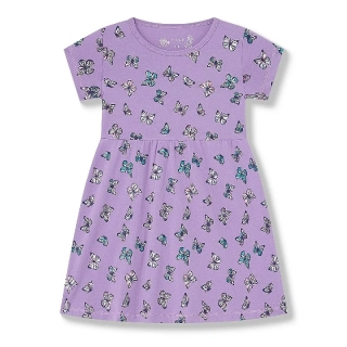 Dívčí šaty kr.r. Wolf S2514 fialové s motýly