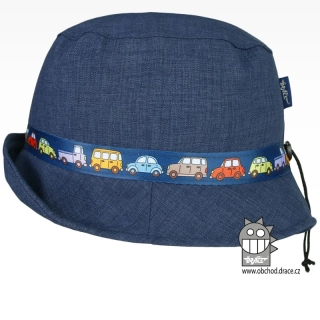 Dětský letní klobouk Dráče Panama - vzor 14 - jeans