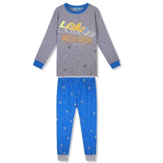 Chlapecké pyžamo Kugo MP1342 šedá / petrolejová