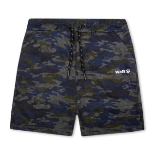 Chlapecké maskáčové kraťasy Wolf T2338 modré vel. 122-158