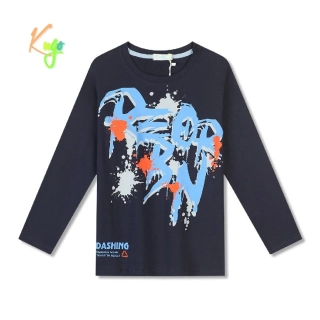 Chlapecké tričko dlouhý rukáv Kugo FC0358 tmavě modré