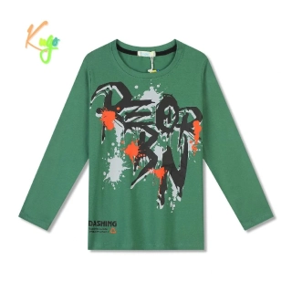 Chlapecké tričko dlouhý rukáv Kugo FC0358 zelené