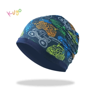 Chlapecká jarní/podzimní čepice Kugo CF5625 – monster truck