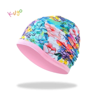 Dívčí jarní/podzimní čepice Kugo CF5623 – květiny