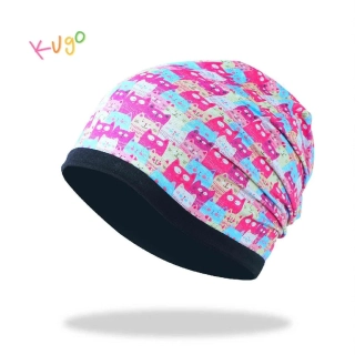 Dívčí jarní/podzimní čepice Kugo CF5623 – kočičky