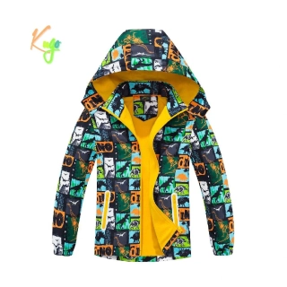 Chlapecká podzimní bunda zateplená KUGO B2991 mix barev / dinosauři