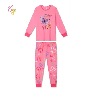 Dívčí bavlněné pyžamo Kugo MP5862 růžové